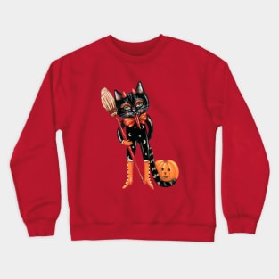 Halloween Devil cat Crewneck Sweatshirt